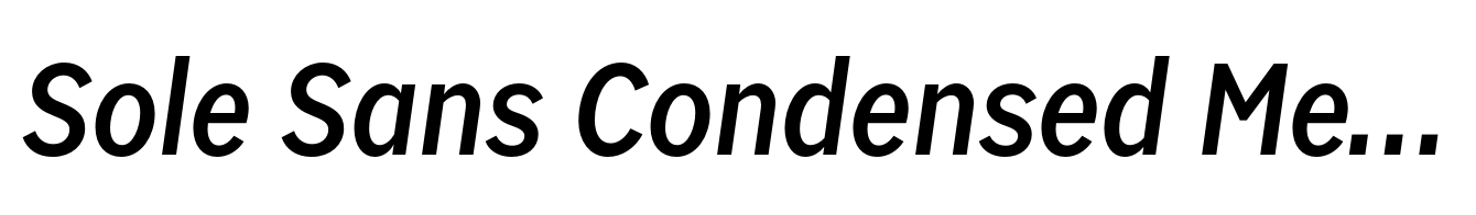 Sole Sans Condensed Medium Italic